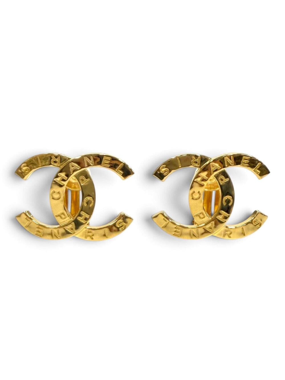 Chanel Cc Logo Clip-On Earrings Metal #357902C77B